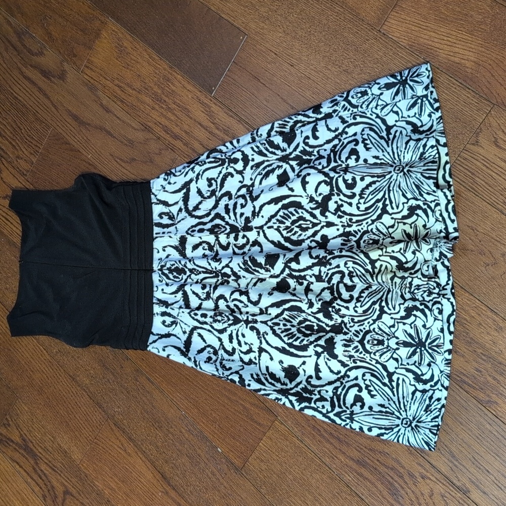 Lauren By Ralph Lauren - Black and White Sleeveless Dress - Picture 4 of 4